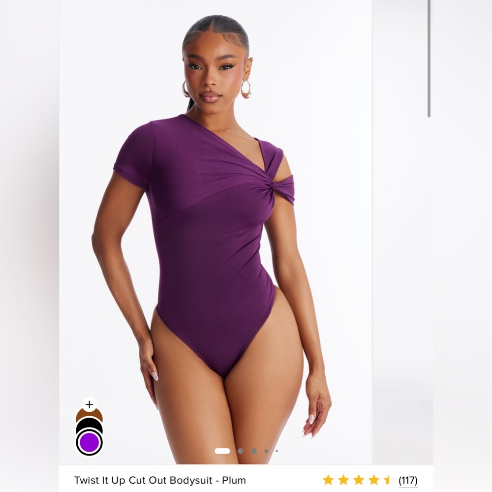 Fashion Nova Plum Twist Bodysuit